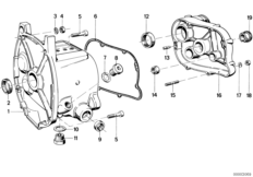 Obudowa skrz. biegów/El. zew./Uszczelki (23_0259) dla BMW R60/5 ECE