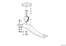 Zawiesz. skrz. bieg./Mocowanie (24_0089) dla BMW 6' E24 633CSi Cou ECE
