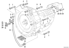 Skrz. bieg., el. dod./Mocowanie (24_0653) dla BMW 8' E31 850Ci Cou ECE