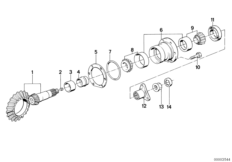 Przekł.przedn.osi poj.części nap.4 koła (31_0193) dla BMW 3' E30 325ix 2-d ECE