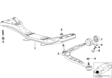 Wspornik przedniej osi/Wahacz poprz. (31_0269) dla BMW 3' E36 M3 3.2 Lim ZA