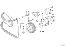 Hydr. układ kier.-tand. pompa łopatkowa (32_0025) dla BMW 5' E34 525i Tou USA