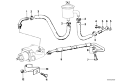 Hydr. układ kier./przewody oleju (32_0062) dla BMW 3' E21 320 Lim ECE