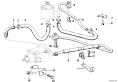 Hydr. układ kier./przewody oleju (32_0063) dla BMW 3' E21 320i Lim ECE