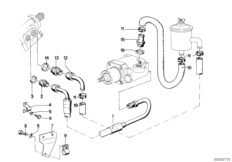 Hydr. układ kier./przewody oleju (32_0089) dla BMW 5' E12 520i Lim ECE