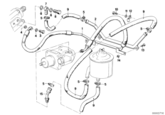 Hydr. układ kier./przewody oleju (32_0090) dla BMW 5' E12 520 Lim ECE