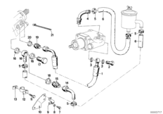 Hydr. układ kier./przewody oleju (32_0091) dla BMW 5' E12 535i Lim ECE