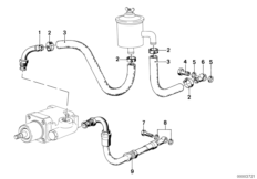 Hydr. układ kier./przewody oleju (32_0096) dla BMW 5' E12 530i Lim JAP