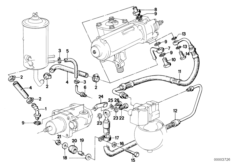 Hydr. układ kier./przewody oleju (32_0110) dla BMW 7' E23 735i Lim ECE