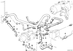 Hydr. układ kier./przewody oleju (32_0113) dla BMW 7' E23 732i Lim ECE