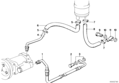 Hydr. układ kier./przewody oleju (32_0154) dla BMW 6' E24 633CSi Cou ECE