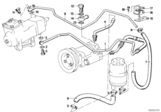 Hydr. układ kier./przewody oleju (32_0155) dla BMW 5' E28 525e Lim ECE