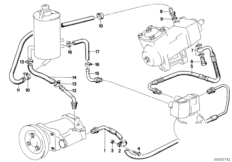 Hydr. układ kier./przewody oleju (32_0157) dla BMW 6' E24 635CSi Cou ECE