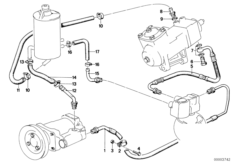 Hydr. układ kier./przewody oleju (32_0157) dla BMW 6' E24 628CSi Cou ECE