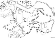 Hydr. układ kier./przewody oleju (32_0162) dla BMW 5' E28 525i Lim ECE