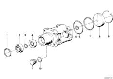 Hydr.układ kier.-pompa łopatk./poj. cz. (32_0182) dla BMW 5' E12 528i Lim ECE