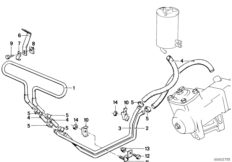 Hydr. układ kier./przewody oleju (32_0217) dla BMW 5' E28 525i Lim ECE