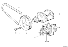 Hydr. układ kierowniczy-pompa łopatkowa (32_0239) dla BMW 5' E28 525i Lim ECE