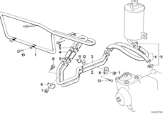 Hydr. układ kier./przewody oleju (32_0266) dla BMW 7' E23 735i Lim ECE