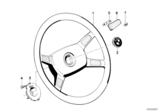 Steering wheel (32_0512) dla BMW 3' E30 320i Cab ECE