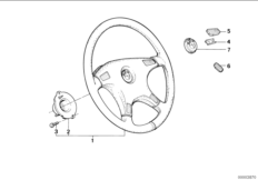 Steering wheel (32_0604) dla BMW 5' E34 525i Lim USA