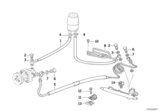 Hydr. układ kier./przewody oleju (32_0650) dla BMW 3' E36 320i Tou ECE