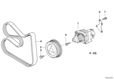 Hydr. układ kier.-pompa łopatk./Mocow. (32_2018) dla BMW 5' E34 525tds Lim ECE