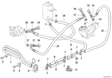 Hydr. układ kier./przewody oleju (32_0680) dla BMW 5' E34 530i Tou USA