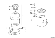 Zbiornik oleju/elementy pojedyncze (32_1919) dla BMW 7' E32 750iL Lim ECE