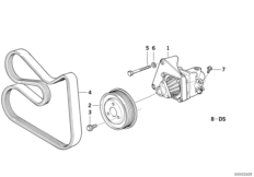 Hydr. układ kier.-pompa łopatk./Mocow. (32_0889) dla BMW 3' E36 318ti Com USA