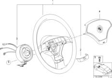 Kierownica sportowa z pod. powietrz.2 (32_2024) dla BMW 8' E31 840i Cou ECE