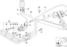Hydr. układ kier./przewody oleju (32_0728) dla BMW 3' E36 318is Lim ECE