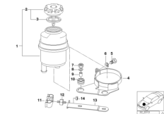 Zbiornik oleju/elementy pojedyncze (32_2426) dla BMW 3' E36 318i Lim USA