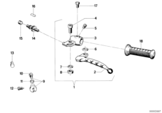 Handle unit left (32_0750) dla BMW R75/5 ECE