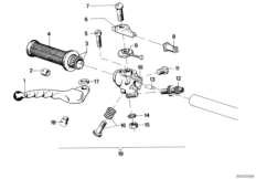 Handle unit, right (32_0752) dla BMW R75/5 ECE