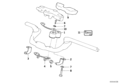 Kierownica regulowana /Elementy dod. (32_0793) dla BMW R 1100 RS 93 (0411,0416) USA