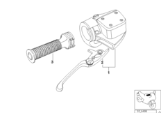 Handbrake control assembly (32_1396) dla BMW K 1200 LT 99 (0545,0555) ECE