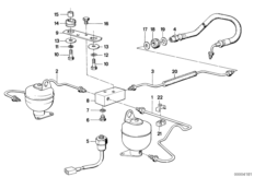 Regulacja poziomu/przewody tylne (33_0342) dla BMW 7' E32 730i Lim ECE