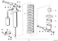 Kolumna McPhaersona tylna hydrauliczna (33_0626) dla BMW R 80 G/S ECE
