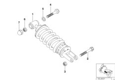 Amortyzator tylny (33_0681) dla BMW K 1200 RS 97 (0544,0554) USA