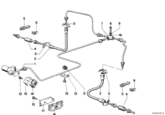 Przewód hamulcowy tylny/Mocowanie (34_0119) dla BMW 5' E12 535i Lim ECE