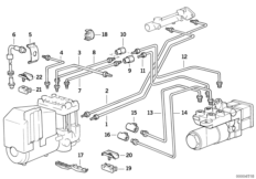 Przewód hamulcowy przedni ABS/ASC+T (34_0374) dla BMW 8' E31 850Ci Cou ZA