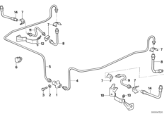 Przewód hamulcowy tylny ham. tarczowych (34_0378) dla BMW 3' E36 318ti Com ECE