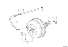 Wspomaganie siły hamowania, podciśn. (34_0392) dla BMW 5' E34 530i Tou ECE