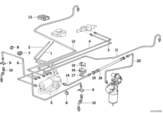 Przewód hamulcowy przedni ABS/ASC+T (34_0486) dla BMW 3' E36 328i Lim USA