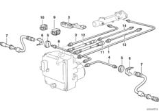 Przewód hamulcowy przedni ABS/ASC+T (34_0504) dla BMW 5' E34 525i Lim USA