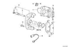 Hamulec przód-okładzina-czujnik (34_0517) dla BMW 7' E38 740iL Lim ECE