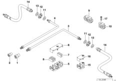 Przewód hamulcowy tylny ABS/ASC+T (34_0523) dla BMW 7' E38 740iL Lim USA