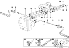 Przewód hamulcowy przedni ABS/ASC+T (34_0537) dla BMW 5' E39 528i Lim USA