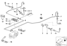 Przewód hamulcowy tylny ABS/ASC+T (34_0552) dla BMW 3' E36 318tds Com ECE